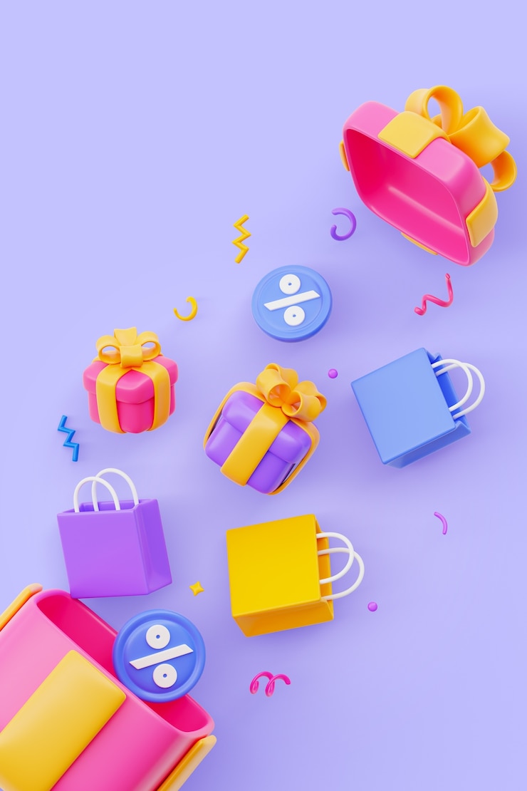 PSD grátis fundo vertical de compras