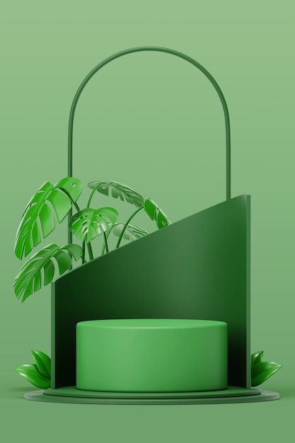 Fundo vertical do pódio da natureza