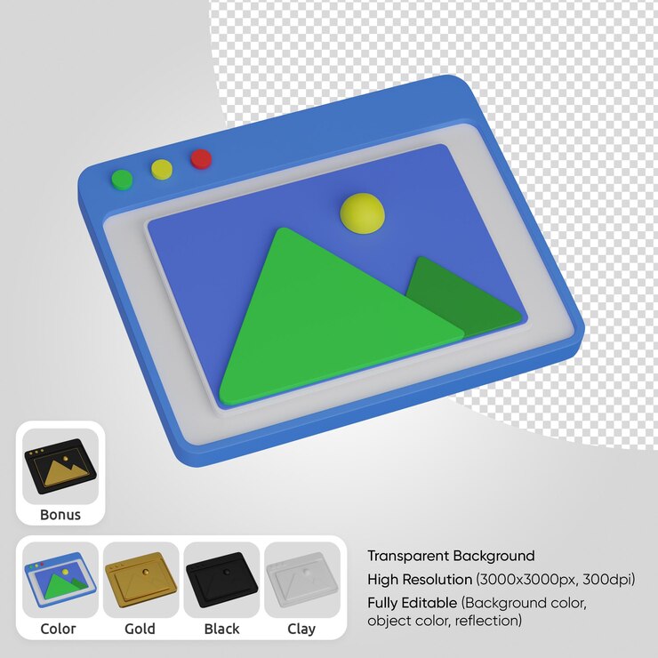 PSD grátis galeria web 3d