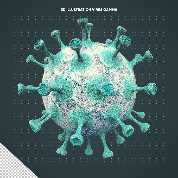 PSD grátis gama de vírus 3d