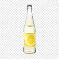 PSD grátis garrafa de limonada espumante isolada em fundo transparente