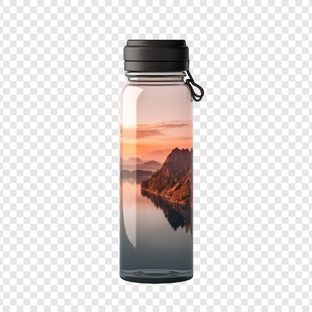 PSD grátis garrafa de viagem isolada sobre fundo transparente
