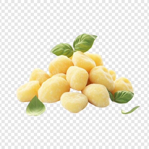 Gnocchi caseiro delicioso com manjericão fresco