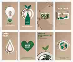 PSD grátis go zero waste quote template psd social media story