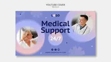 PSD grátis gradient medical care cobertura do youtube