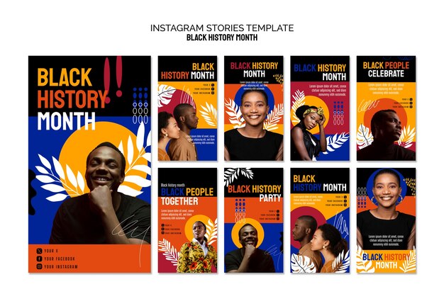 História negra mês Instagram histórias