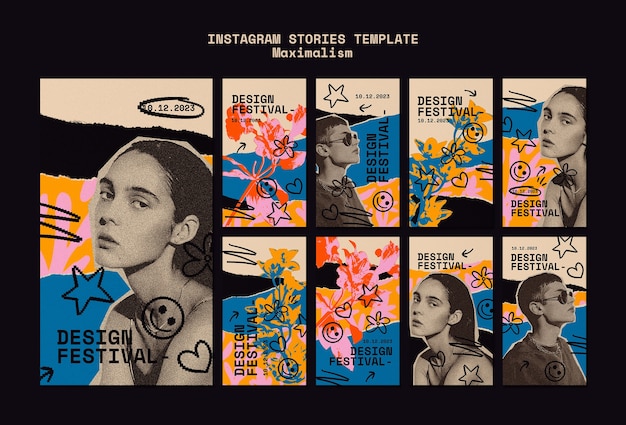 Histórias de instagram do festival de design