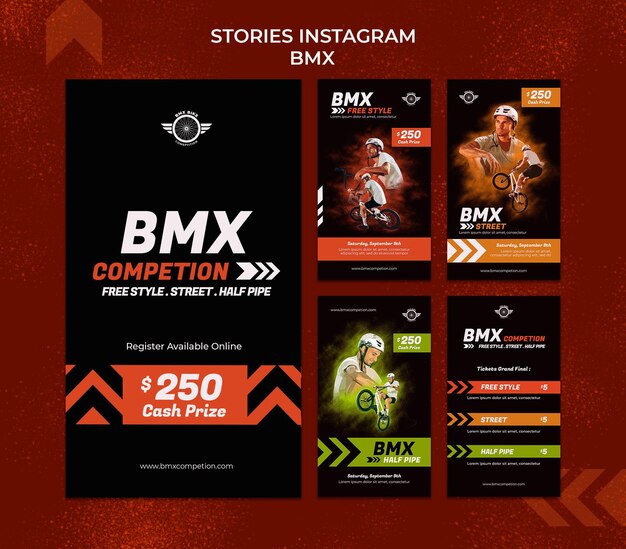 Histórias de mídia social Bmx