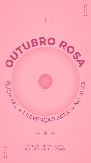 PSD grátis histórias de mídia social instagram outubro rosa