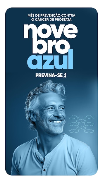 Histórias de mídia social novembro azul previna-se