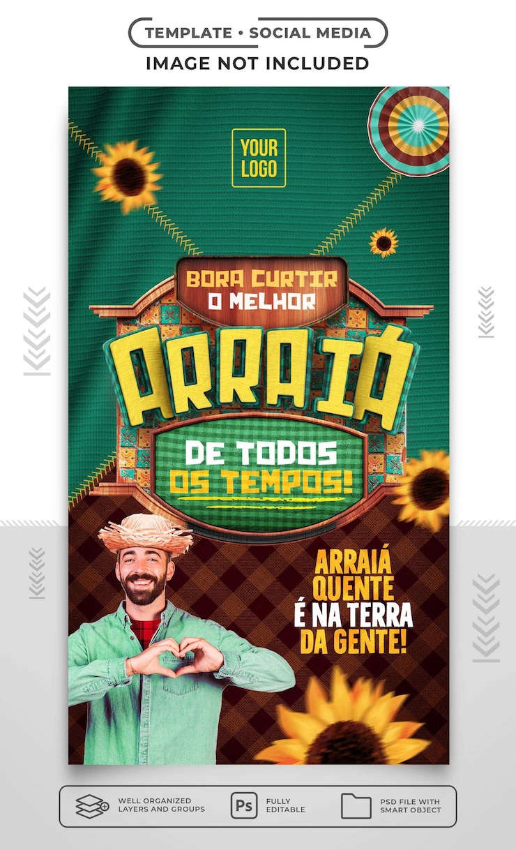 Histórias de mídia social, vamos aproveitar a melhor arraia de todos os tempos