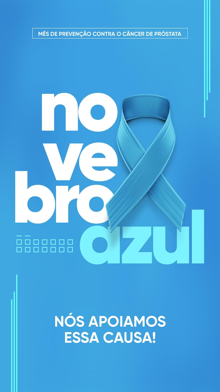 PSD grátis histórias de modelos de mídia social novembro azul, apoiamos esta causa