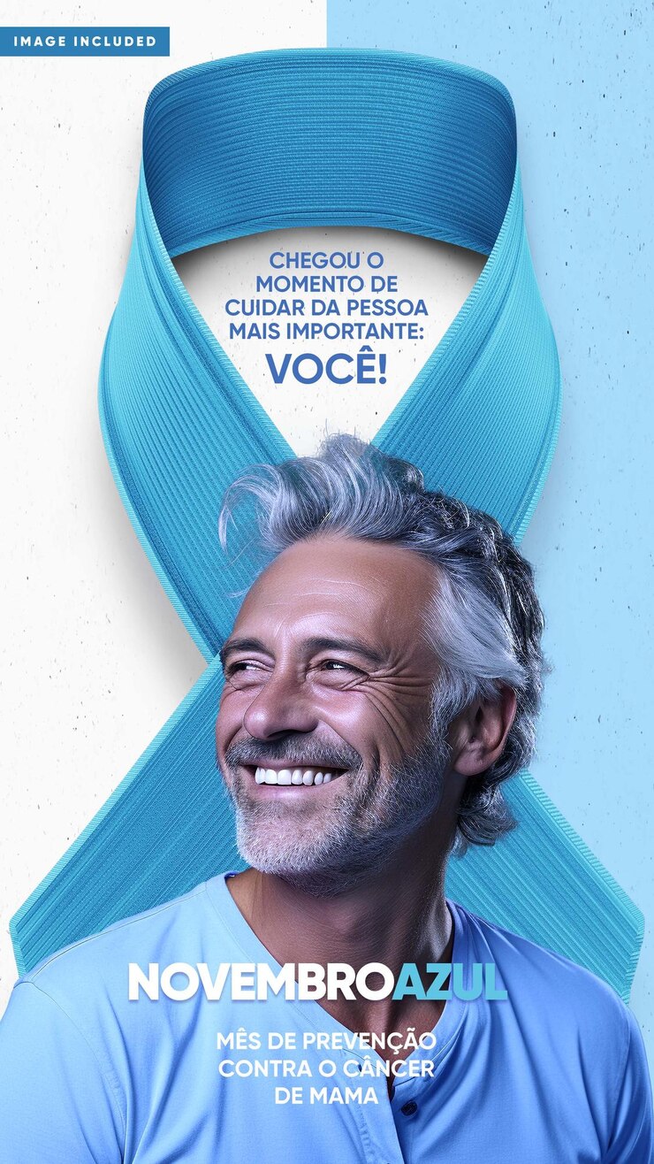 PSD grátis histórias de modelos de mídia social, novembro azul, tudo contra o câncer de próstata