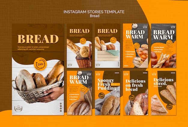 Histórias do instagram com pão