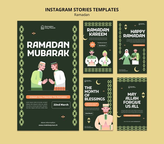 Histórias do instagram de celebração do Ramadã