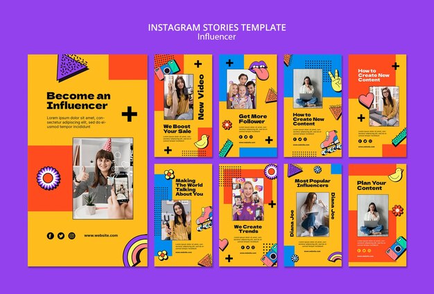 Histórias do instagram de conteúdo de influenciadores
