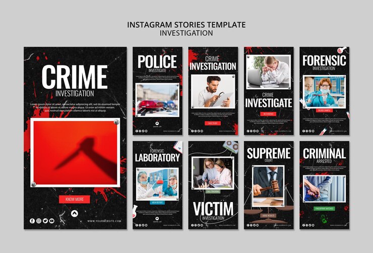 PSD grátis histórias do instagram de investigação