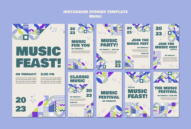 Histórias do instagram do programa de música