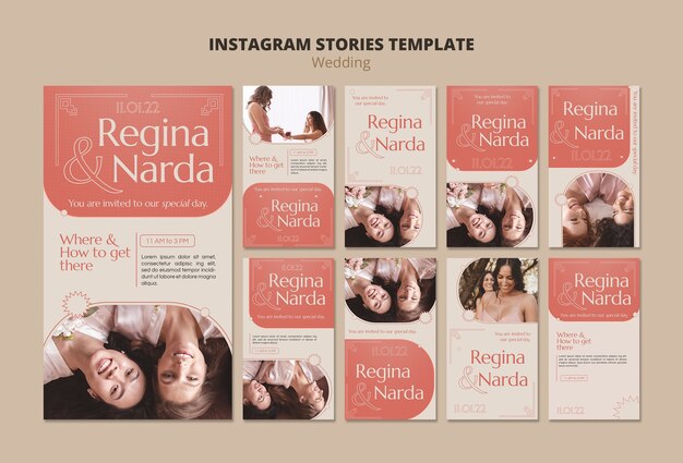 Histórias mínimas do instagram de celebração de casamento