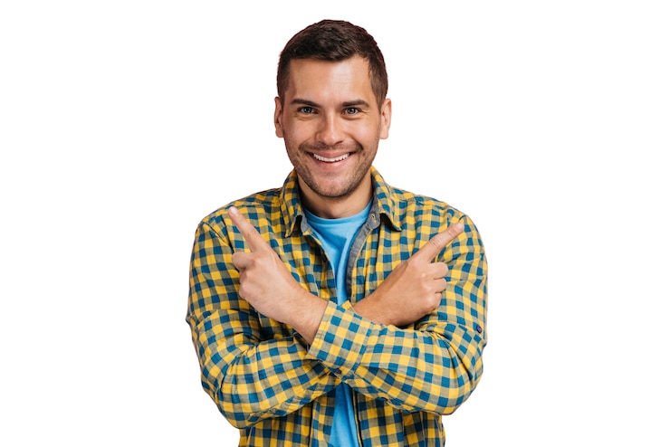 PSD grátis homem expressivo fazendo gestos