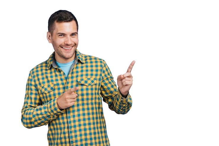 PSD grátis homem expressivo fazendo gestos
