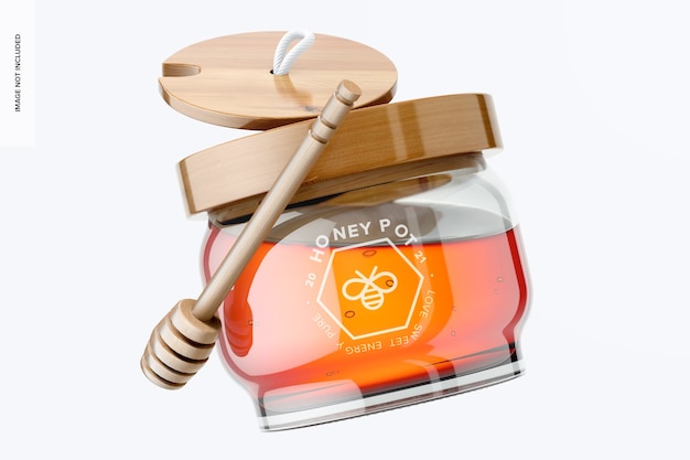 Honey pot com dispenser maquete, flutuante