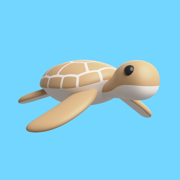 Ícone 3d com animal aquático
