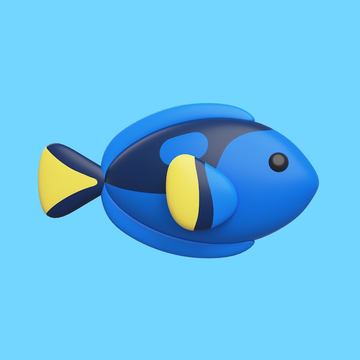 PSD grátis ícone 3d com animal aquático