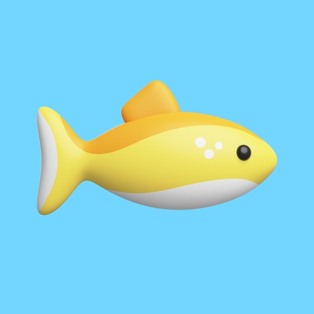 PSD grátis Ícone 3d com animal aquático