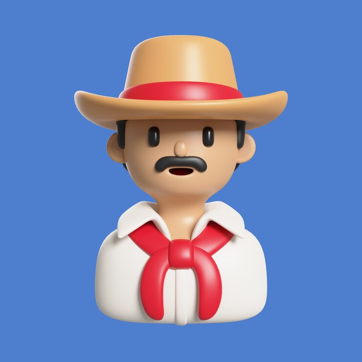 PSD grátis ícone 3d com representação tradicional colombiana