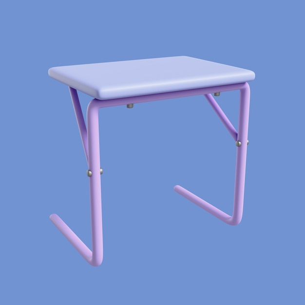 Ícone 3D de idosos com mesa de cama