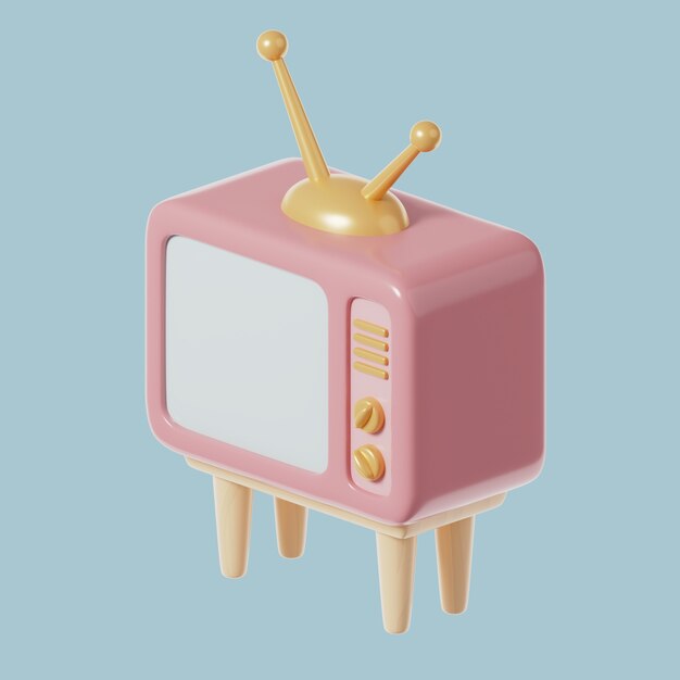 ícone 3d de móveis com tv