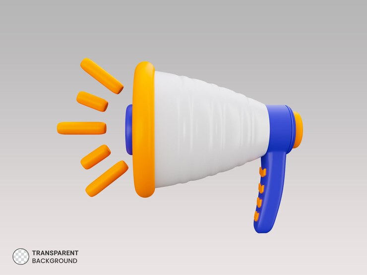 PSD grátis ícone 3d megafone portátil
