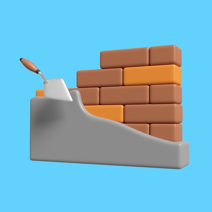 PSD grátis ícone 3d para o campo de construção