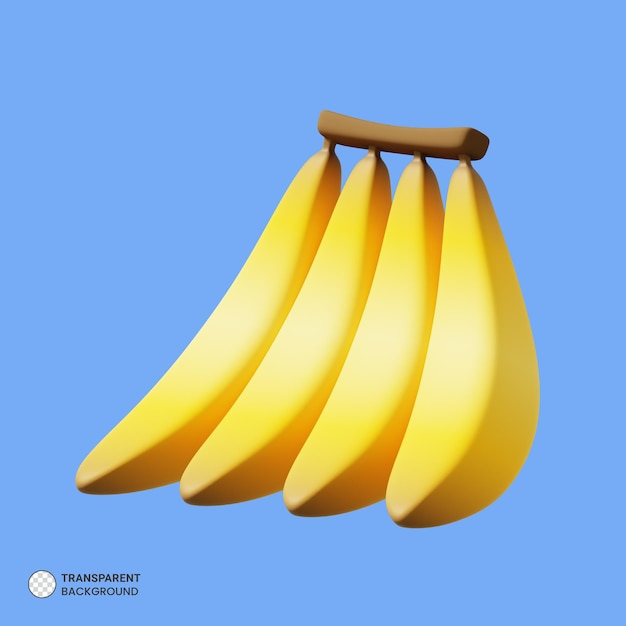 PSD grátis Ícone de banana isolado ilustração de renderização 3d
