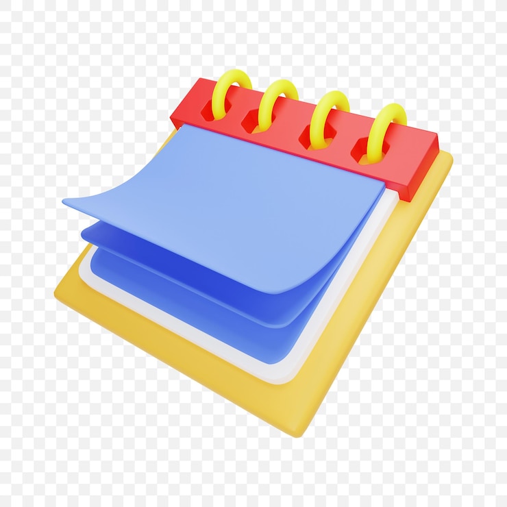 PSD grátis ícone de calendário isolado renderização 3d ilustração