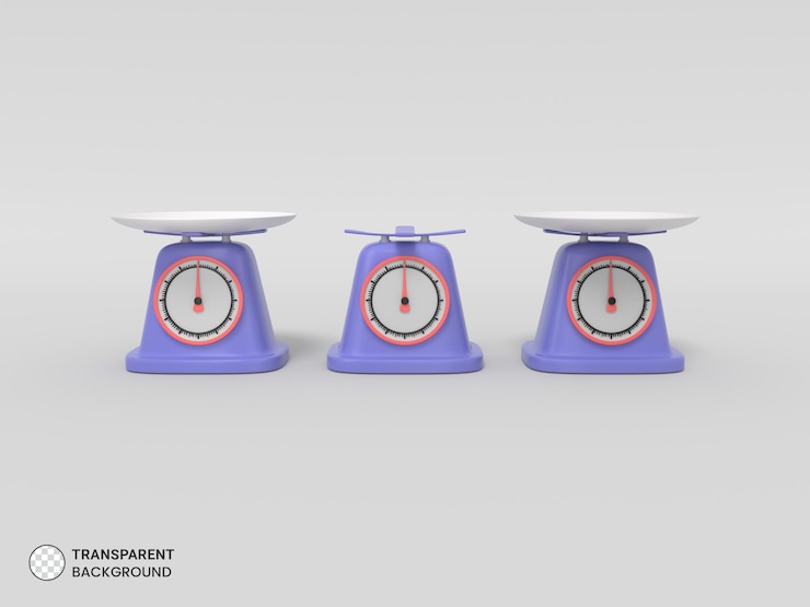 PSD grátis ícone de escala de peso de renderização 3d