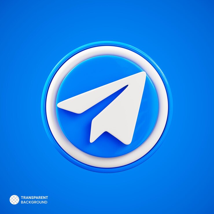 PSD grátis ícone de mídia social do telegram 3d