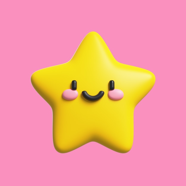 ícone de objeto 3D Kawaii