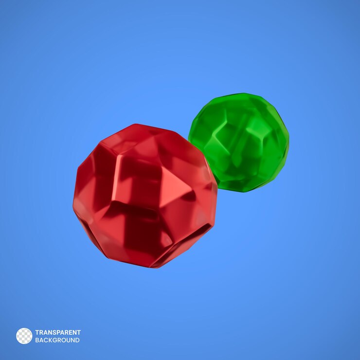 PSD grátis ícone de pedra de gema brilhante isolado ilustração de renderização 3d