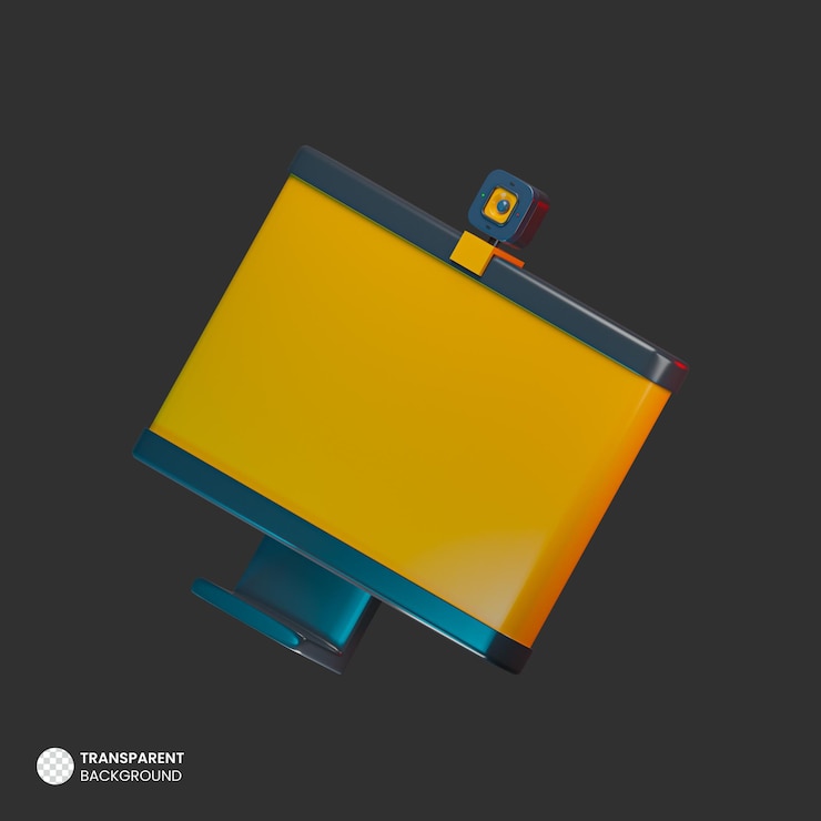 PSD grátis ícone de webcam de renderização 3d isolado