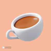 PSD grátis Ícone de xícara de café isolado ilustração de renderização 3d