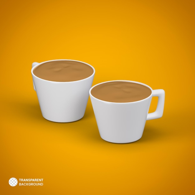 PSD grátis Ícone de xícara de café isolado ilustração de renderização 3d