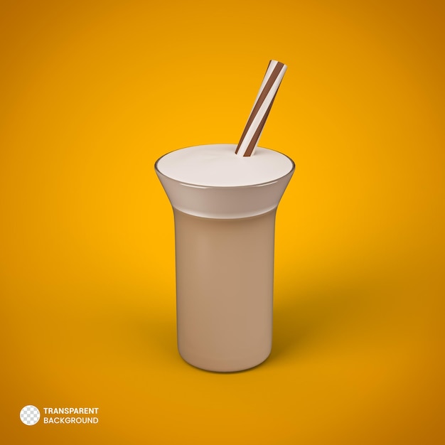 Ícone de xícara de café isolado ilustração de renderização 3d