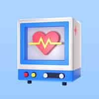 PSD grátis Ícone médico do monitor de frequência cardíaca