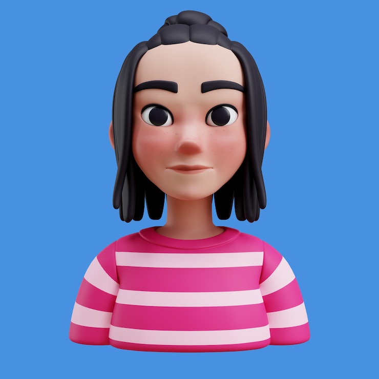 PSD grátis ilustração 3d com avatar on-line