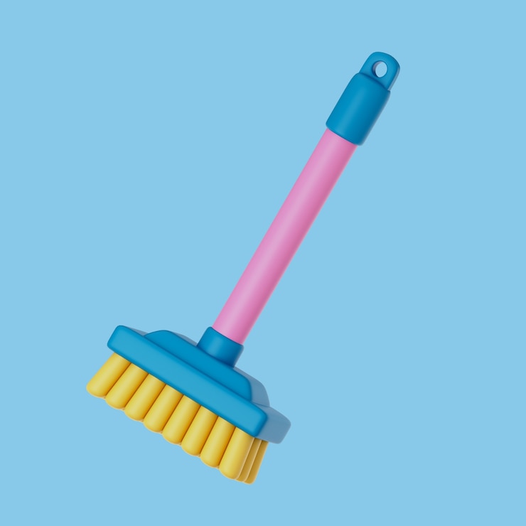 PSD grátis ilustração 3d com elementos essenciais de limpeza