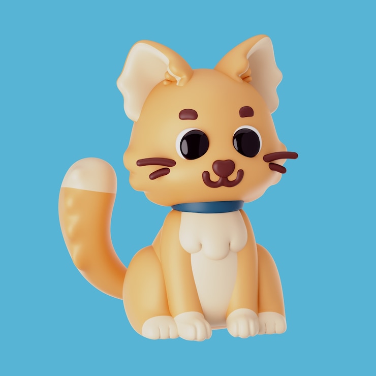 PSD grátis ilustração 3d com ícone essencial para animais de estimação