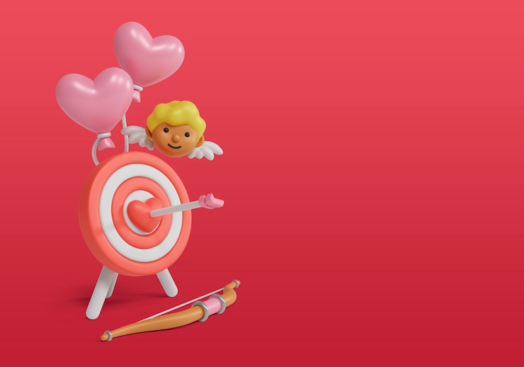 PSD grátis ilustração 3d da celebração do dia dos namorados