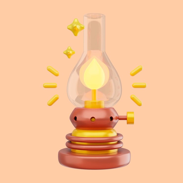 PSD grátis ilustração 3d da lâmpada do ramadã